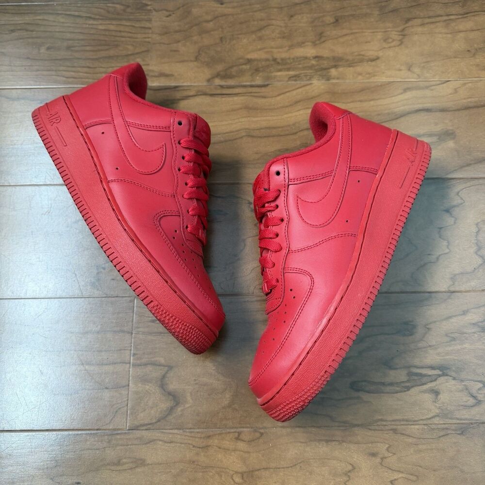 Nike Air Force 1 Low ‘07 LV8 Triple Red 2020 Mens Size 9.5 CW6999 600